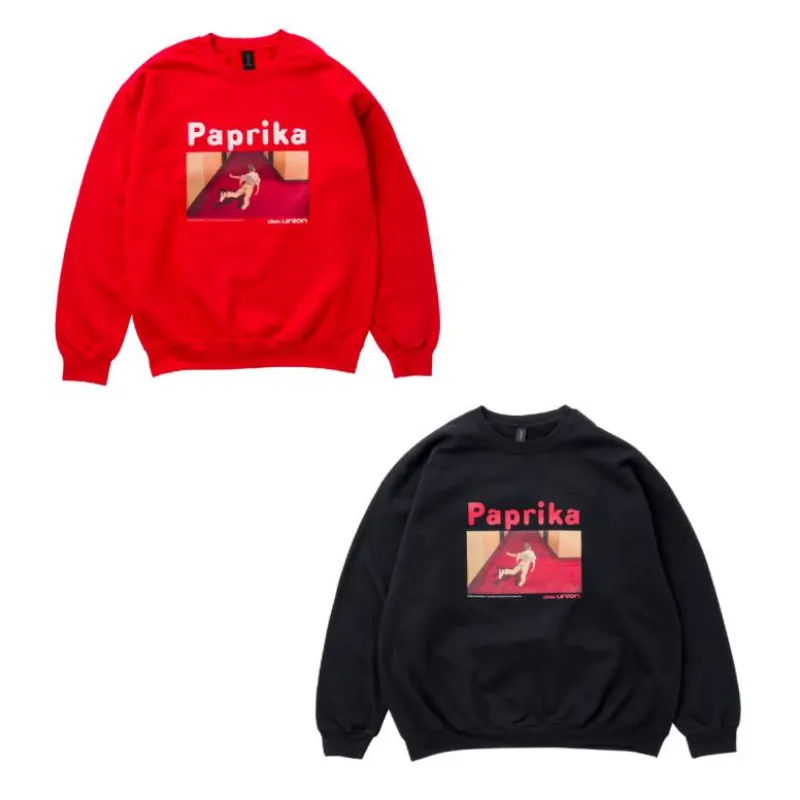 B1F・diskunion CREWNECK SWEATSHIRT (BLACK / RED)